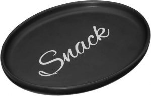 Černý kameninový servírovací talíř Premier Housewares Mangé