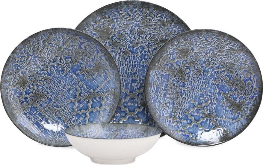 24dílná sada porcelánového nádobí Güral Porselen Ornaments Güral Porselen