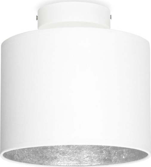 Bílé stropní svítidlo s detailem ve stříbrné barvě Sotto Luce MIKA Elementary XS