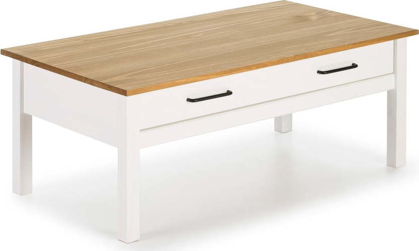 Bílý dřevěný konferenční stolek Marckeric Miranda Marckeric