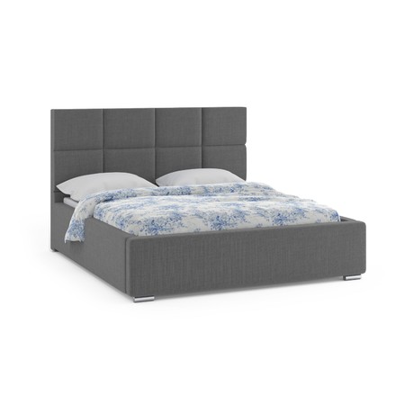 Čalouněná postel ONTARIO 140x200 cm Tmavě šedá KOLA