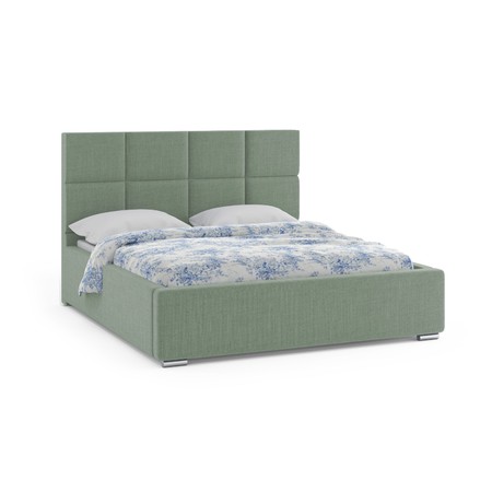 Čalouněná postel ONTARIO 140x200 cm Tmavě zelená KOLA