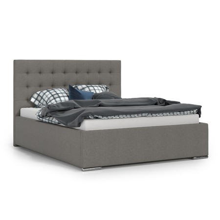 Čalouněná postel PRIMO 140x200 cm Tmavě šedá KOLA