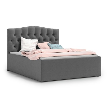 Čalouněná postel RIVA 140x200 cm Tmavě šedá KOLA