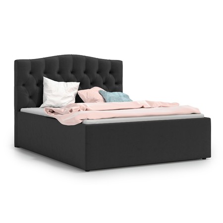 Čalouněná postel RIVA 180x200 cm Černá KOLA