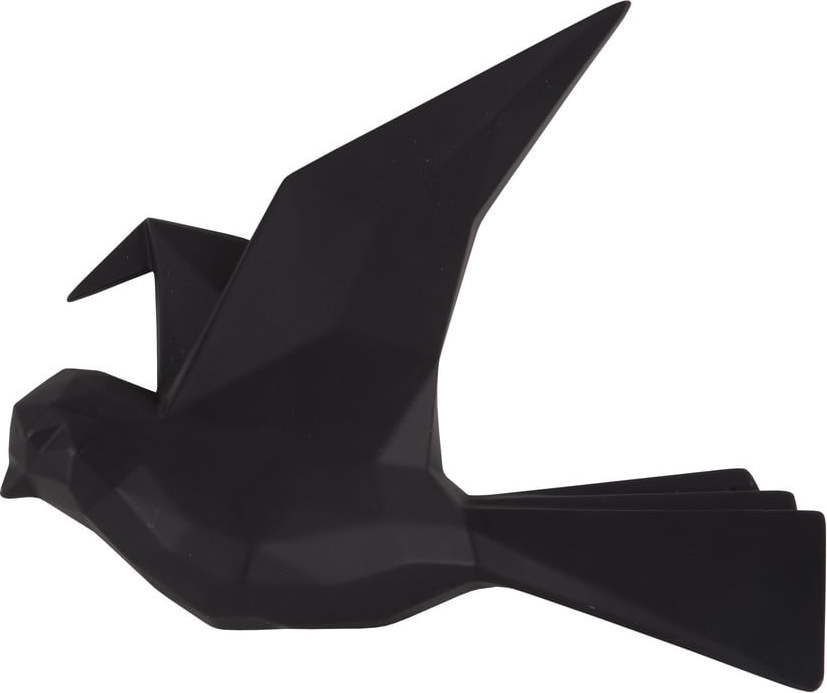 Černý nástěnný věšák ve tvaru ptáčka PT LIVING