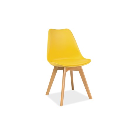 Jídelní židle KRIS buk/žlutá SIGNAL