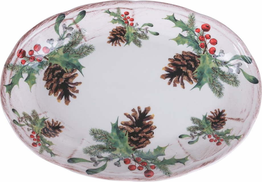 Keramický vánoční servírovací talíř Villa d'Este Ortisei