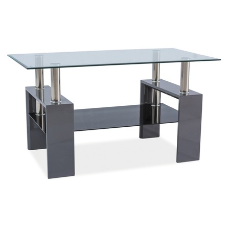 Konferenční stolek LISA III sklo/šedý lesk SIGNAL
