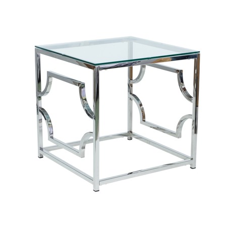 Konferenční stolek VERSACE B sklo/stříbrná SIGNAL