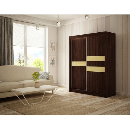 Kvalitní Šatní Skříň Arrow 120 cm Wenge Vanilka Furniture