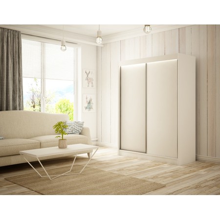 Kvalitní Šatní Skříň Bergo 150 cm Bílý mat Furniture
