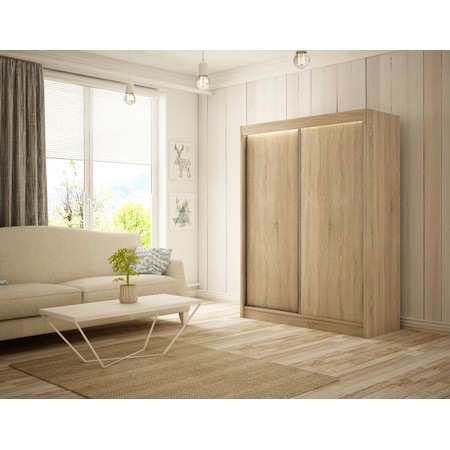 Kvalitní Šatní Skříň Bergo 150 cm Dub Sonoma Furniture