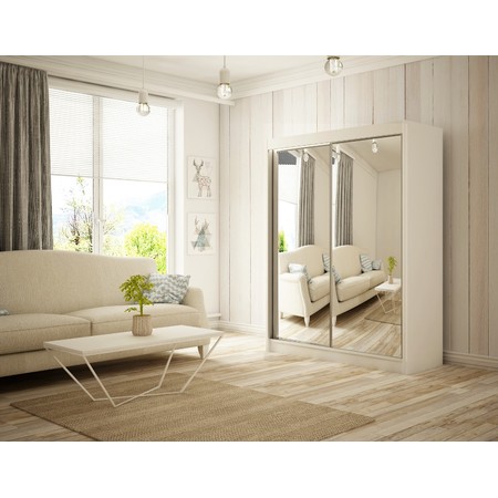 Kvalitní Šatní Skříň Homa 120 cm Bílý mat Furniture