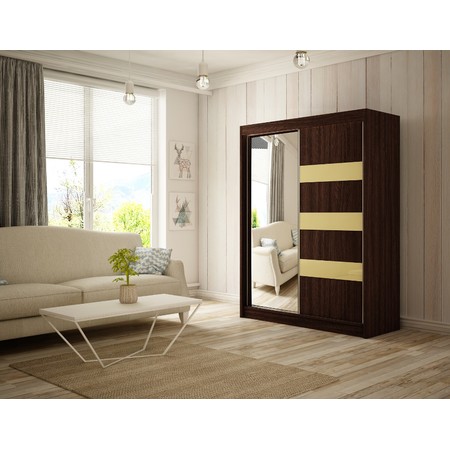Kvalitní Šatní Skříň Lotse 200 cm Wenge Vanilka Furniture