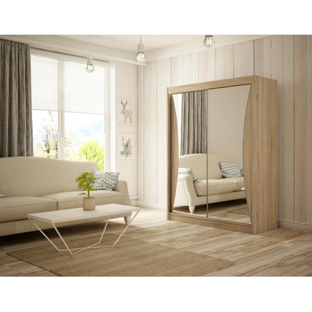 Kvalitní Šatní Skříň Twin 120 cm Dub Sonoma Furniture