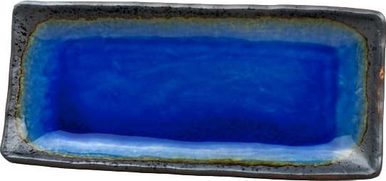 Modrý keramický servírovací talíř MIJ Cobalt