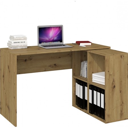 Počítačový stůl s regálem MALAX 2x2 dub artisan TOP Nábytek