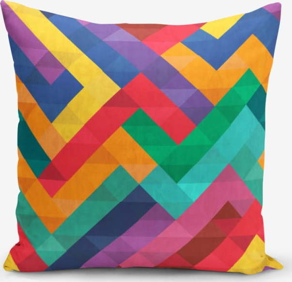 Povlak na polštář s příměsí bavlny Minimalist Cushion Covers Colorful Geometric Desen