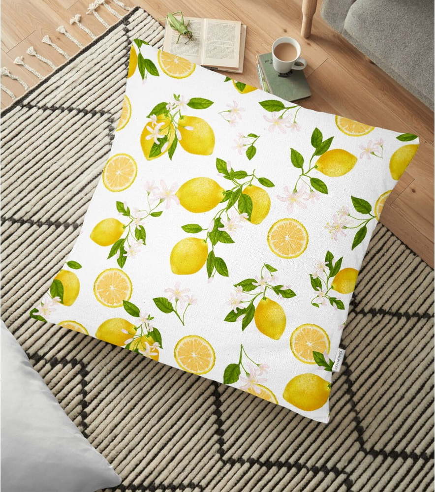 Povlak na polštář s příměsí bavlny Minimalist Cushion Covers Lemons