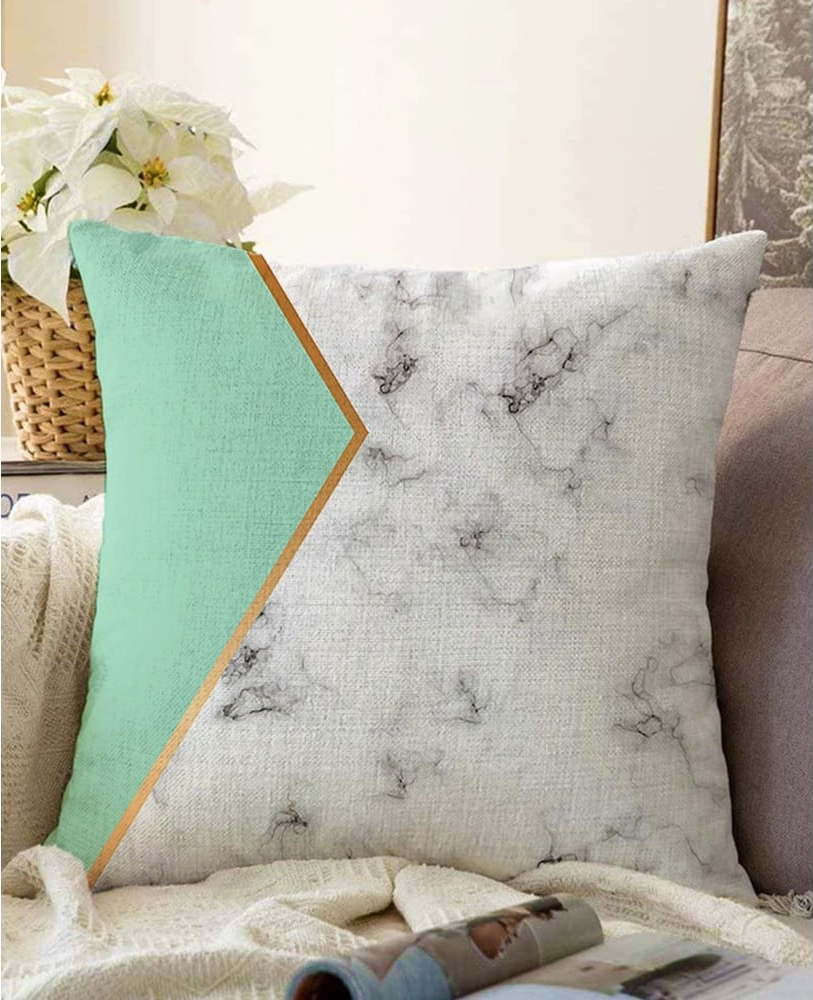 Povlak na polštář s příměsí bavlny Minimalist Cushion Covers Marble