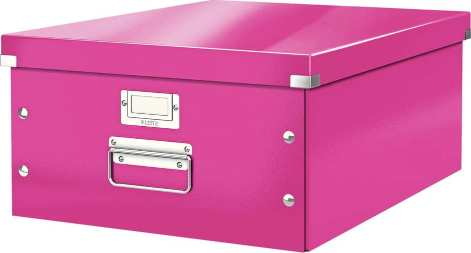 Růžová úložná krabice Leitz Universal
