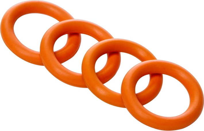 Sada 4 oranžových náhradních kroužků k zavlažovači Fiskars Fiskars