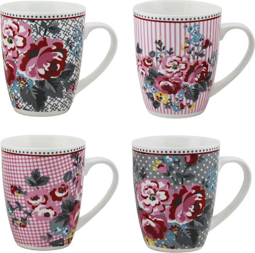 Sada 4 porcelánových hrnků Premier Housewares Pippa Mugs Premier Housewares