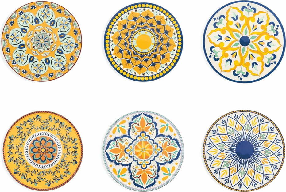 Sada 6 dekorativních talířů Villa d'Este Sicilia Villa d'Este
