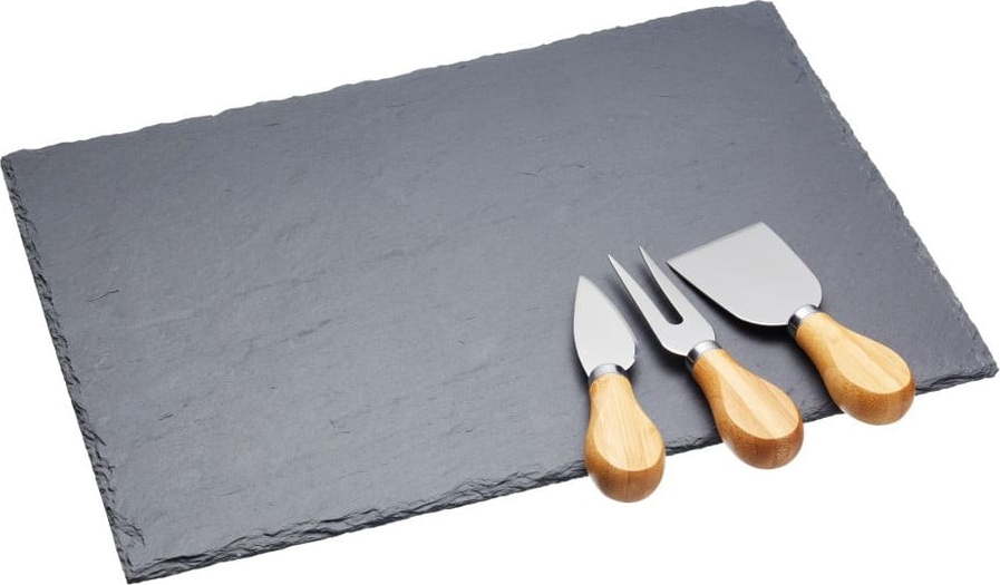 Sada nožů na sýr a břidlicového prkénka Kitchen Craft