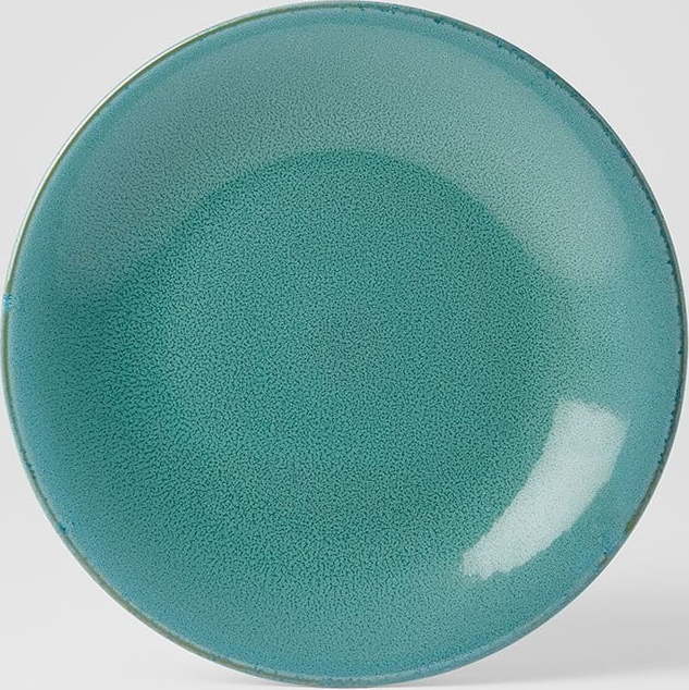 Tyrkysově modrý keramický talíř MIJ Peacock