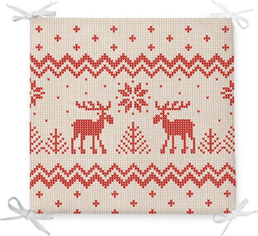 Vánoční podsedák s příměsí bavlny Minimalist Cushion Covers Merry Christmas