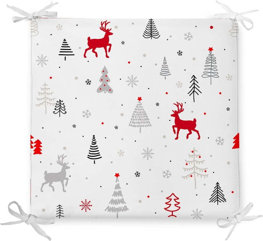 Vánoční podsedák s příměsí bavlny Minimalist Cushion Covers Nordic Holiday