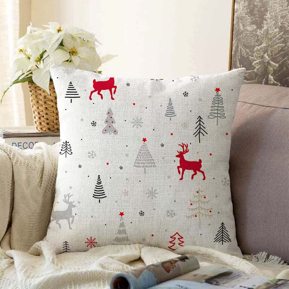 Vánoční žinylkový povlak na polštář Minimalist Cushion Covers Nordic Christmas