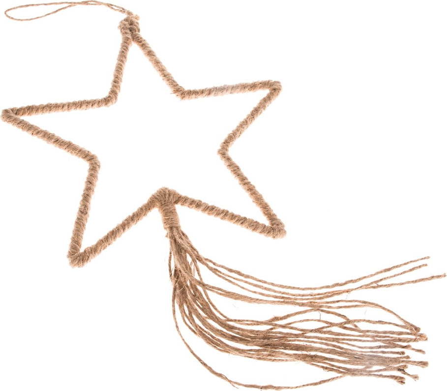Závěsná ozdoba ve tvaru hvězdy v přírodním dekoru Dakls