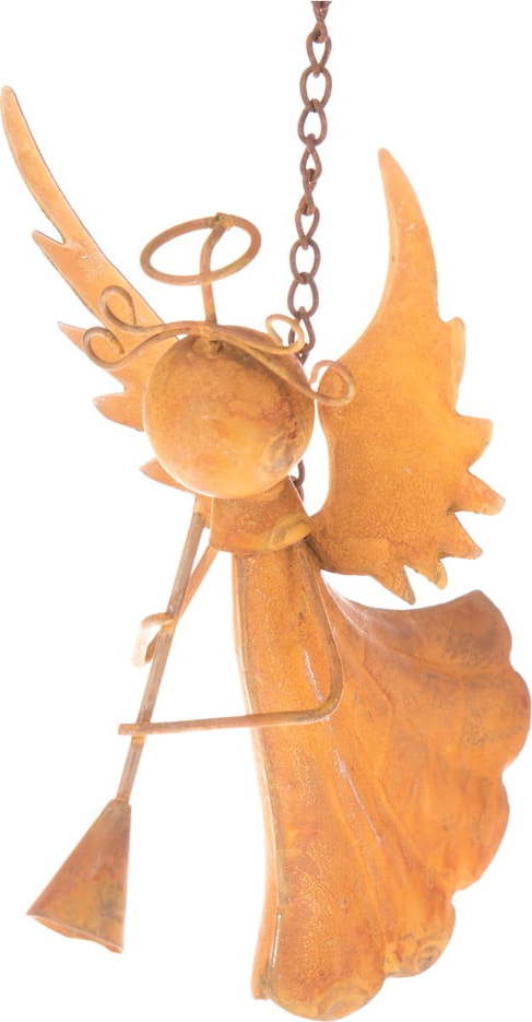 Závěsný oranžový kovový anděl Dakls