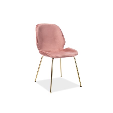 Židle ADRIEN zlatá/růžová SIGNAL