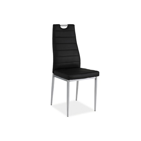 Židle H260 chrom/černá eko-kůže SIGNAL