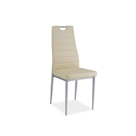 Židle H260 chrom/krémová eko-kůže SIGNAL