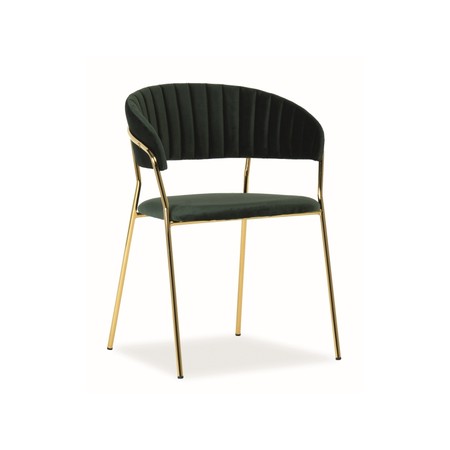 Židle LIRA zlatá/zelená SIGNAL