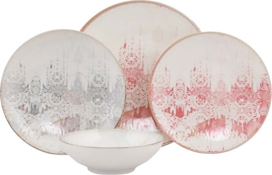 24dílná sada nádobí Güral Porselen Ornaments Güral Porselen