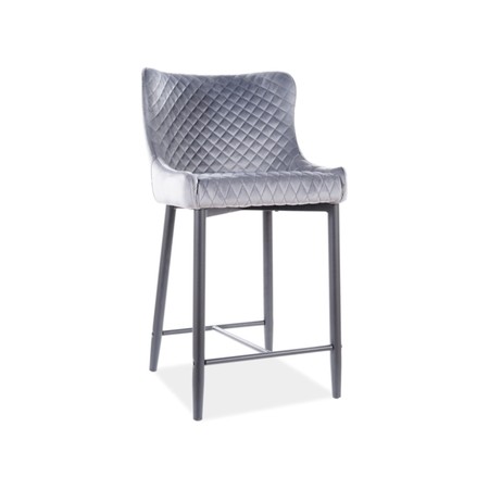 Barová židle COLIN B H-2 - černá/šedá SIGNAL