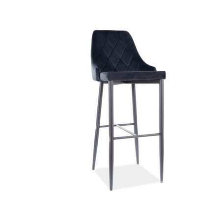 Barová židle TRIX - černá/černá SIGNAL