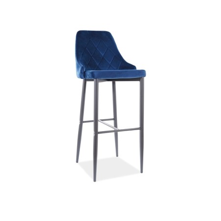 Barová židle TRIX -černá/modrá SIGNAL