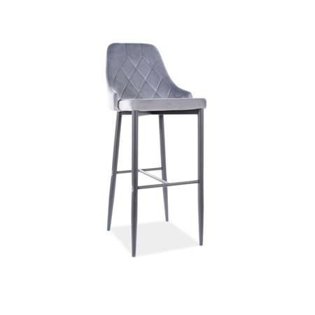 Barová židle TRIX - černá/šedá SIGNAL