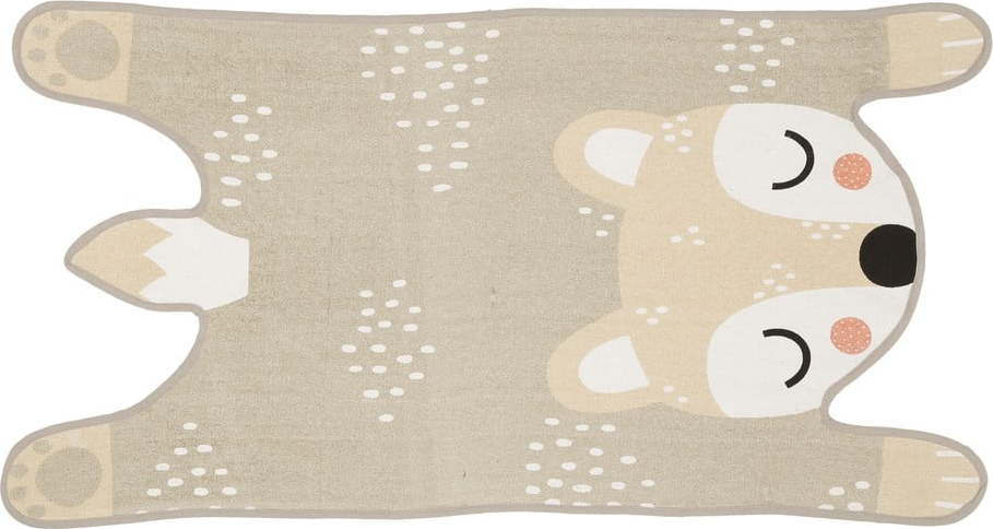 Béžový dětský koberec z bavlny Södahl Bear