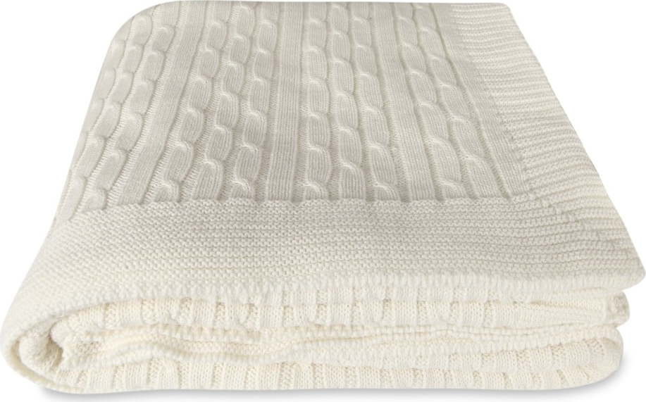 Bílá bavlněná deka Homemania Decor Softy