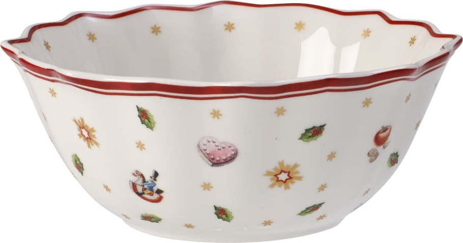 Bílo-červená porcelánová vánoční mísa Toy's Delight Villeroy&Boch