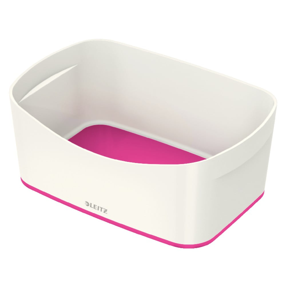 Bílo-růžový stolní box Leitz MyBox