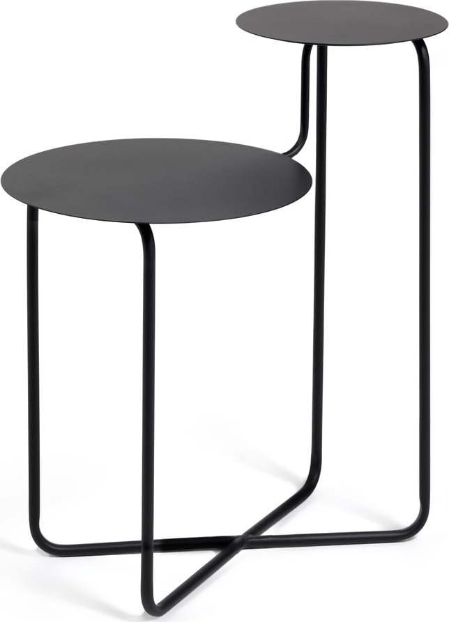 Černý kovový odkládací stolek La Forma Vidalita Kave Home